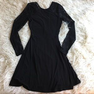 H&M Divide long sleeve little black dress